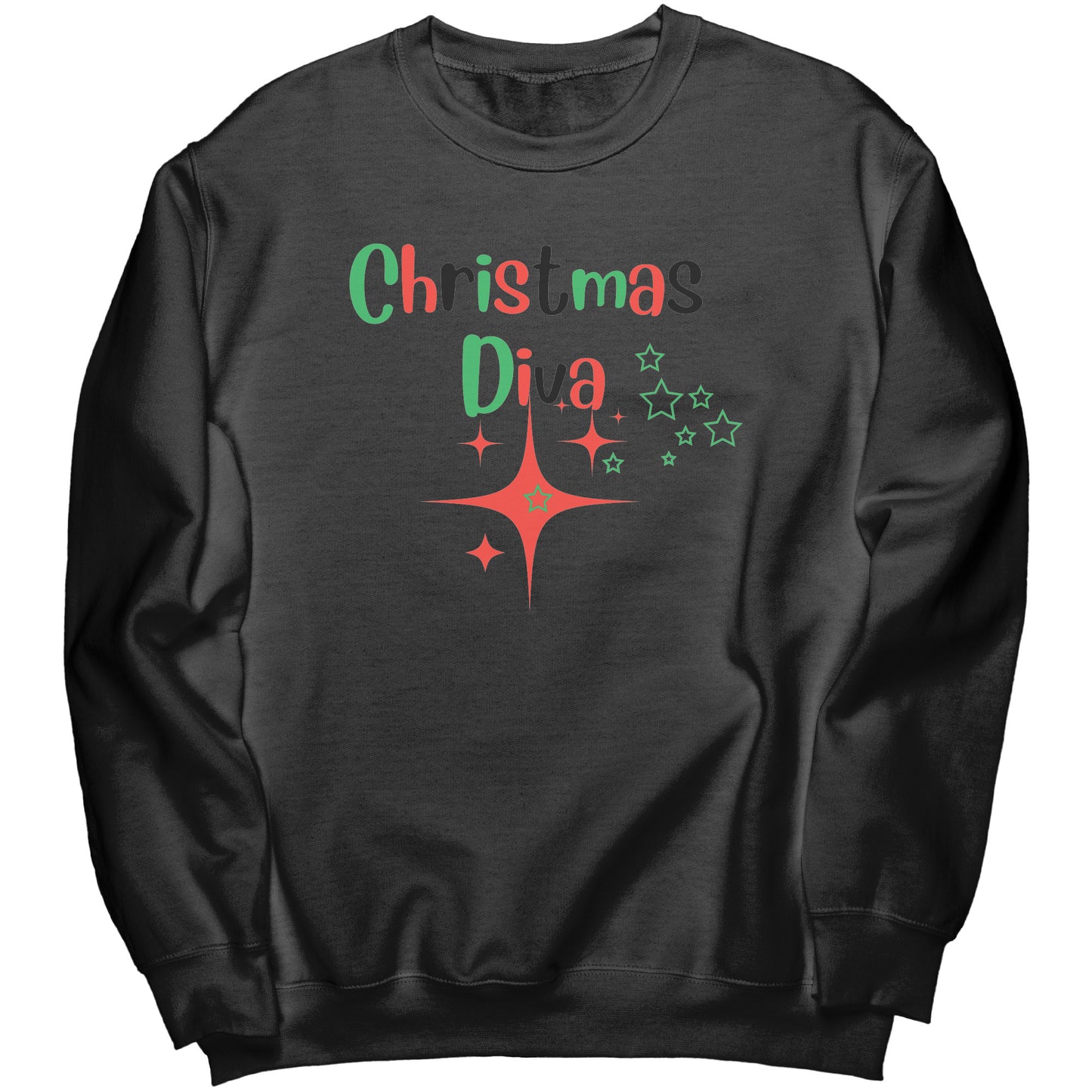 Christmas Diva Womens Sweatshirt Crew Neck