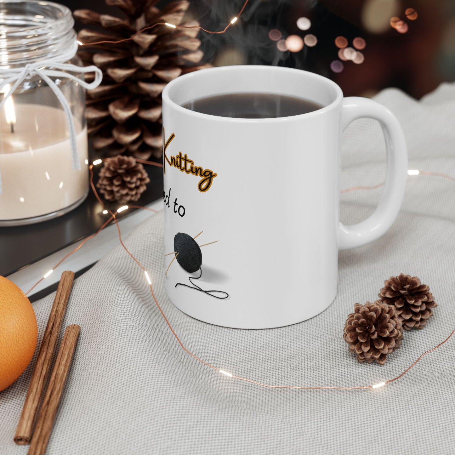 Born to do Knitting Mug, Knitter Gift for Her, Knitting Lover Coffee Cup, Cute Knit Tea Mug, Knit Enthusiast Present, Knit Pattern Crafters