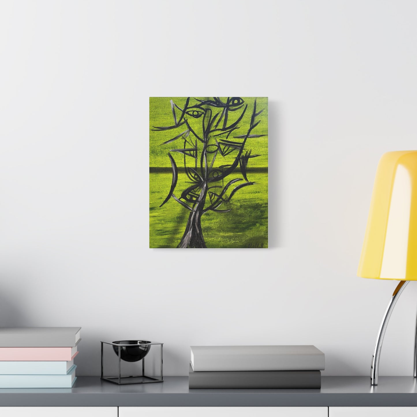 The Watching Elm ,Canvas Print - Abstract Tree Art for Contemporary Wall Decor