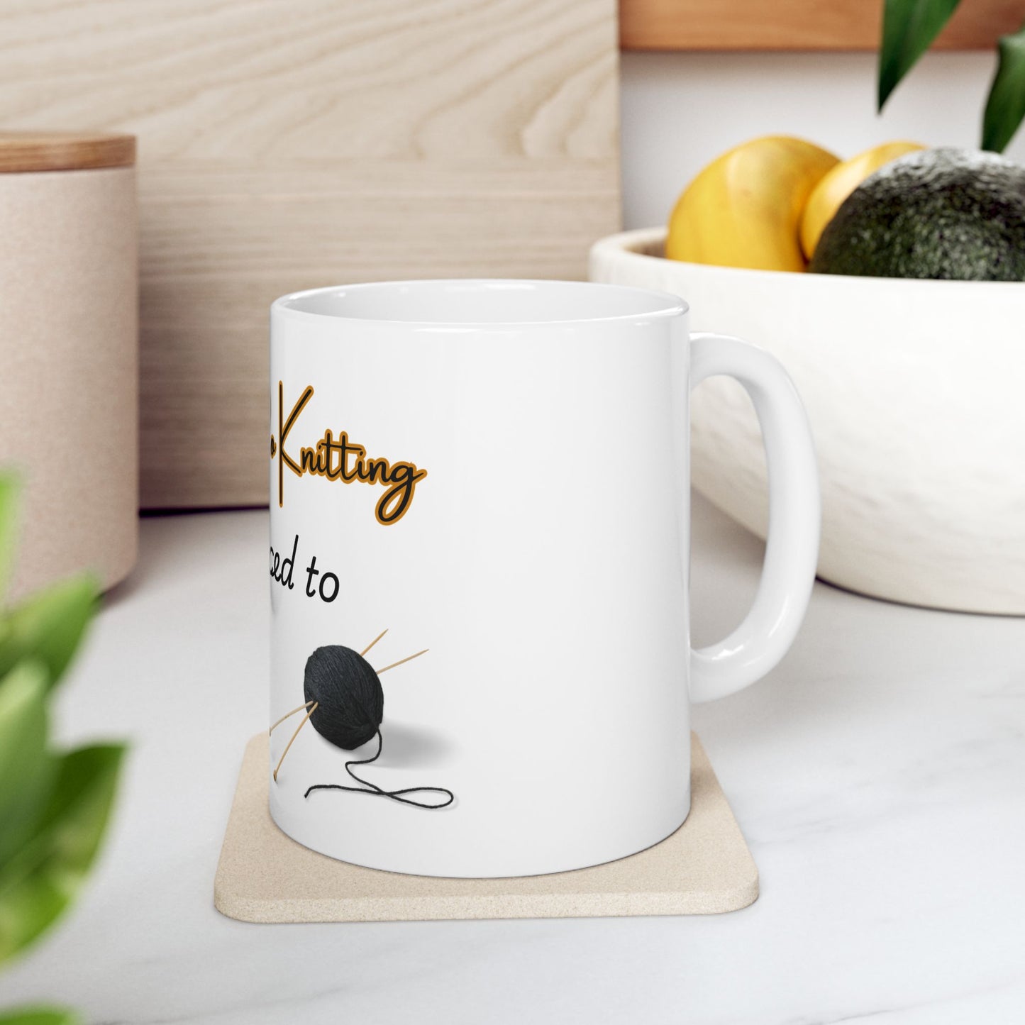 Born to do Knitting Mug, Knitter Gift for Her, Knitting Lover Coffee Cup, Cute Knit Tea Mug, Knit Enthusiast Present, Knit Pattern Crafters