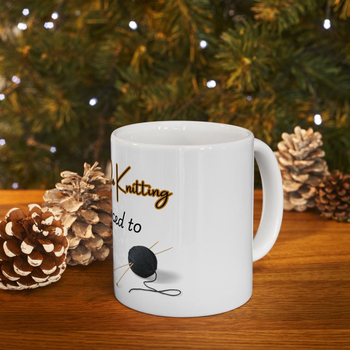 Born to do Knitting Mug, Knitter Gift for Her, Knitting Lover Coffee Cup, Cute Knit Tea Mug, Knit Enthusiast Present, Knit Pattern Crafters