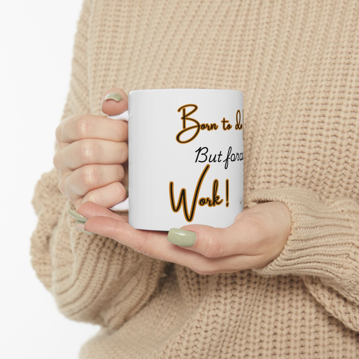 Born to do Knitting Mug, Knitter Gift for Her, Knitting Lover Coffee Cup, Cute Knit Tea Mug, Knit Enthusiast Present, Knit Pattern Crafters