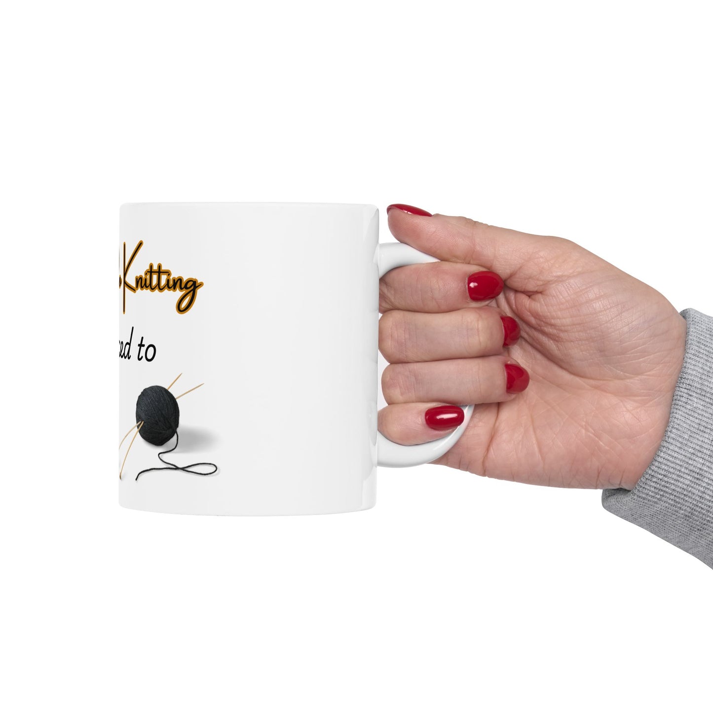 Born to do Knitting Mug, Knitter Gift for Her, Knitting Lover Coffee Cup, Cute Knit Tea Mug, Knit Enthusiast Present, Knit Pattern Crafters