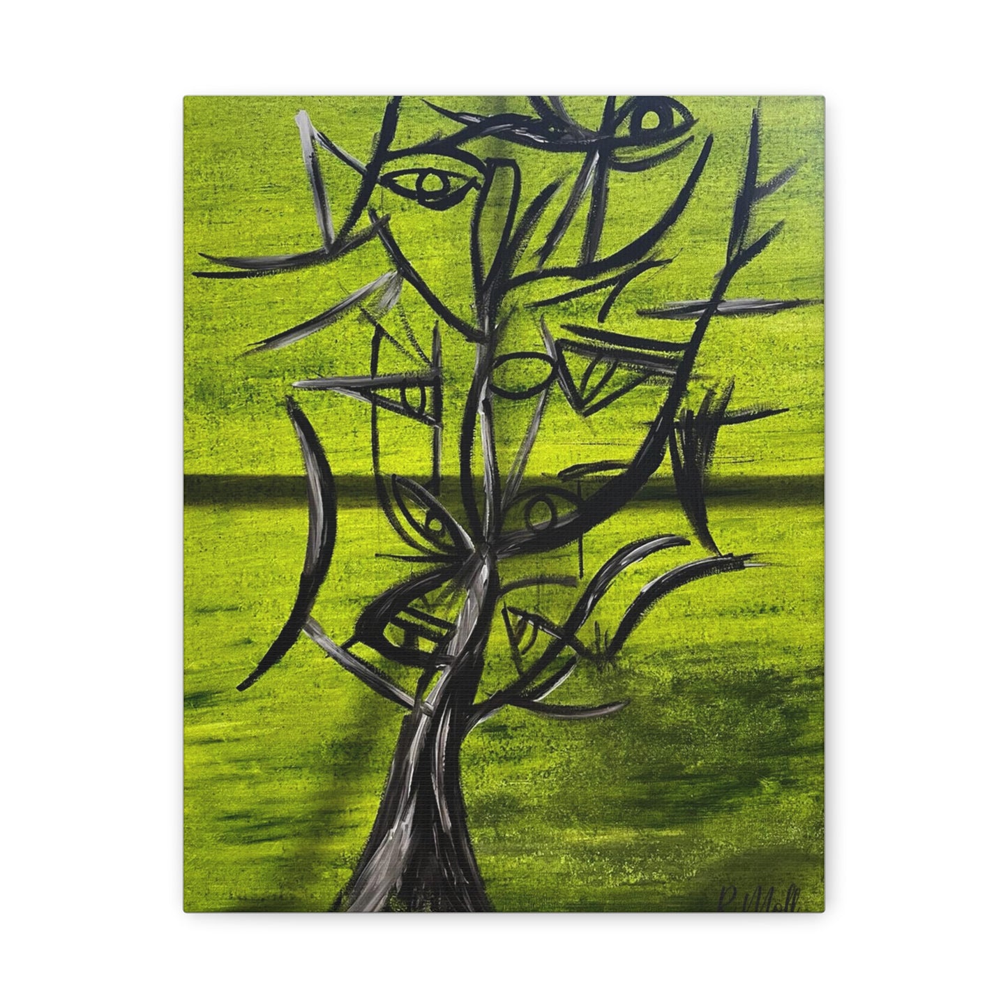 The Watching Elm ,Canvas Print - Abstract Tree Art for Contemporary Wall Decor