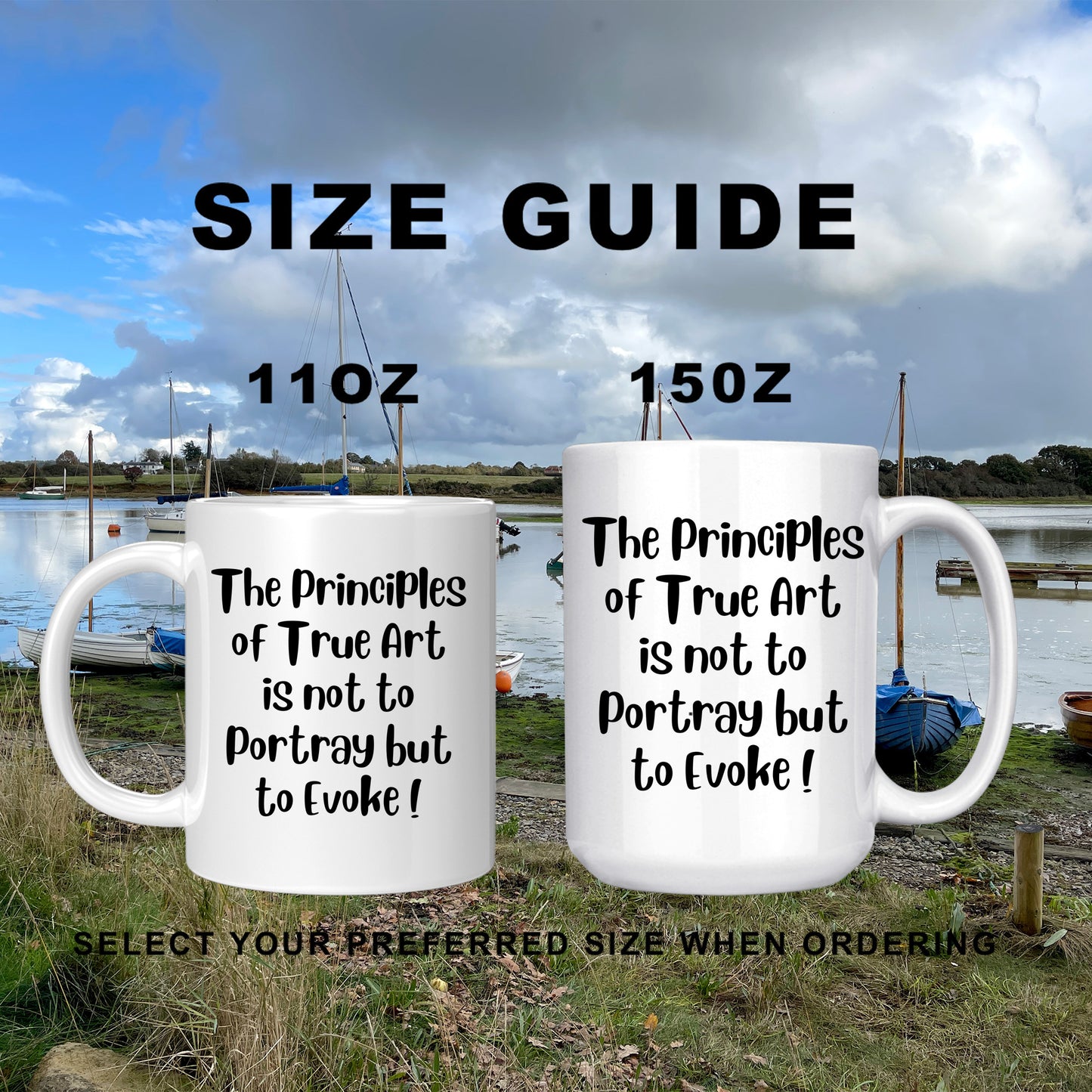 The Principles of True Art is not to Portray but to Evoke ! Mug