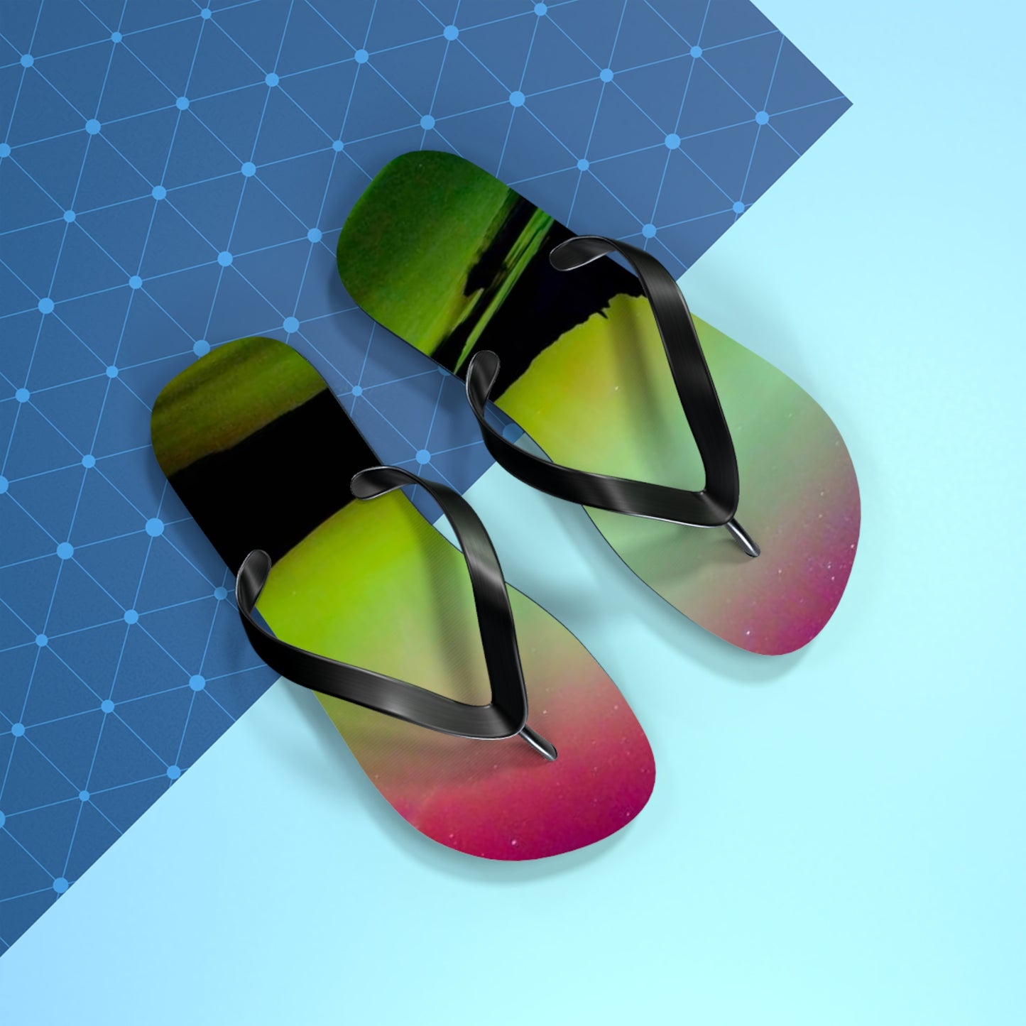 Northern Lights Design - Flip Flops Unisex