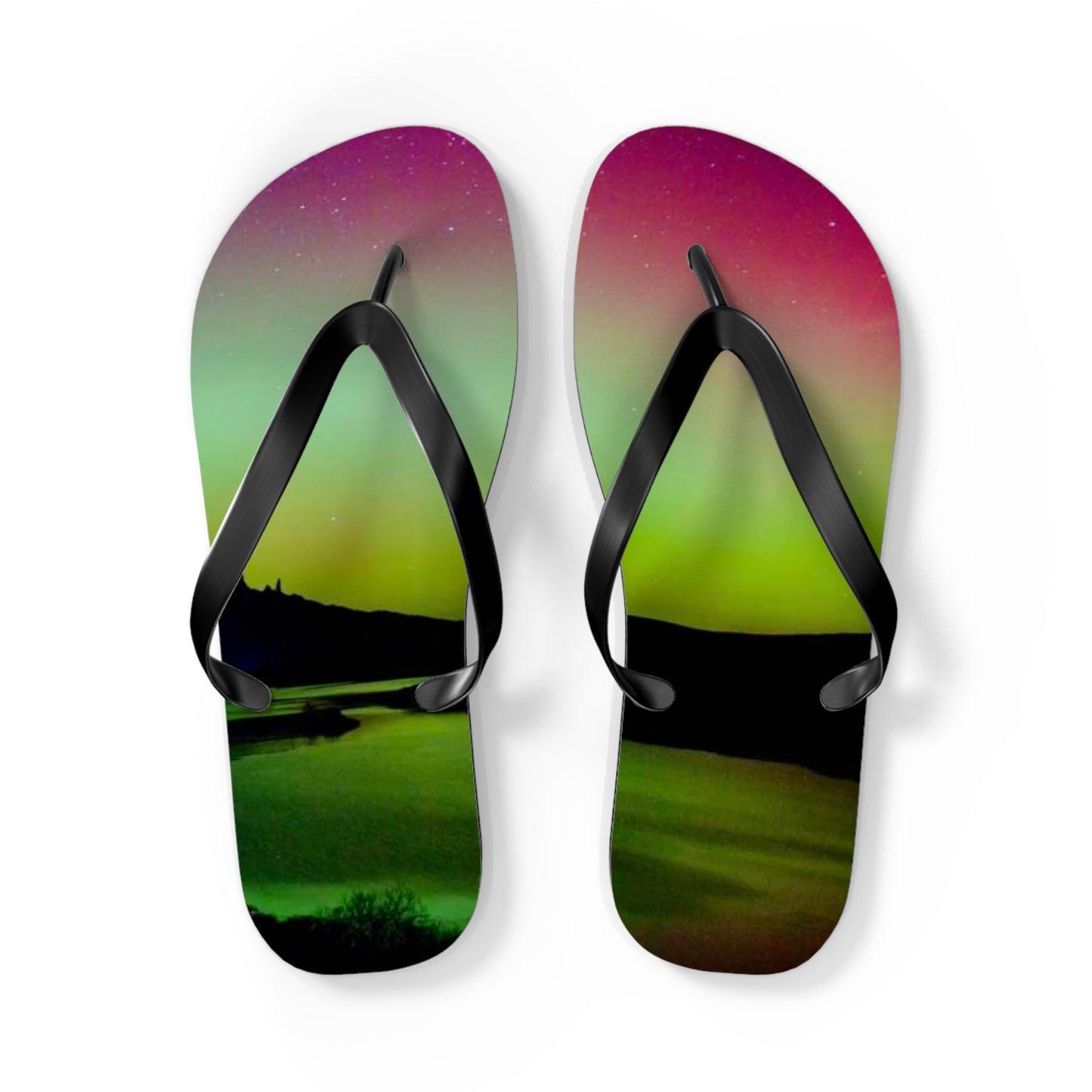 Northern Lights Design - Flip Flops Unisex