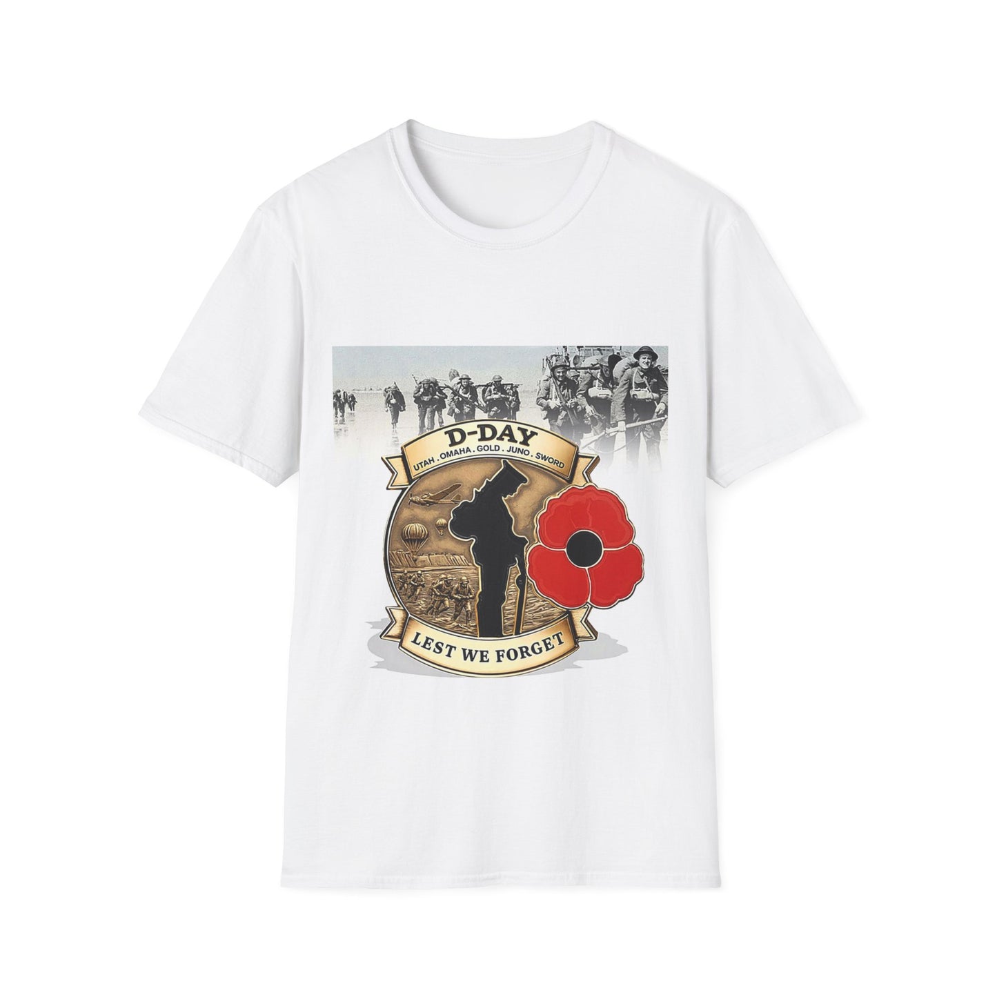 Lest we forget - Unisex  T-Shirt remembering Veterans in the World wars