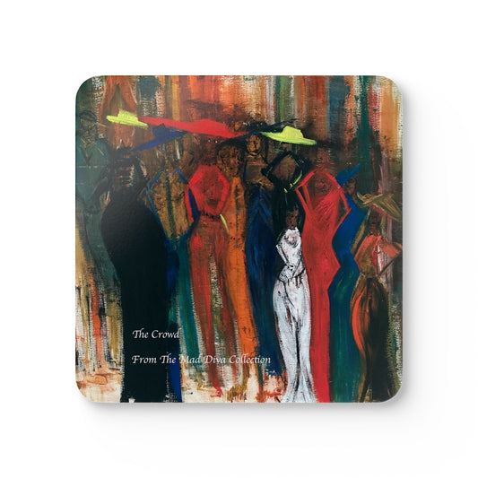 The Crowd from The Mad Diva Collection Corkwood Coaster Set