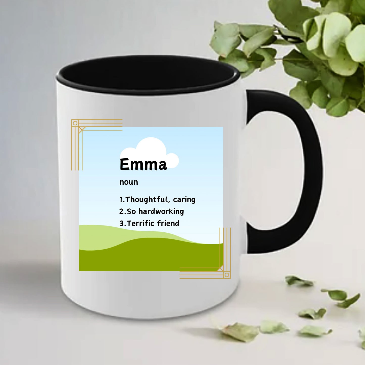 Emma Named Mug, Ceramic White Mug,