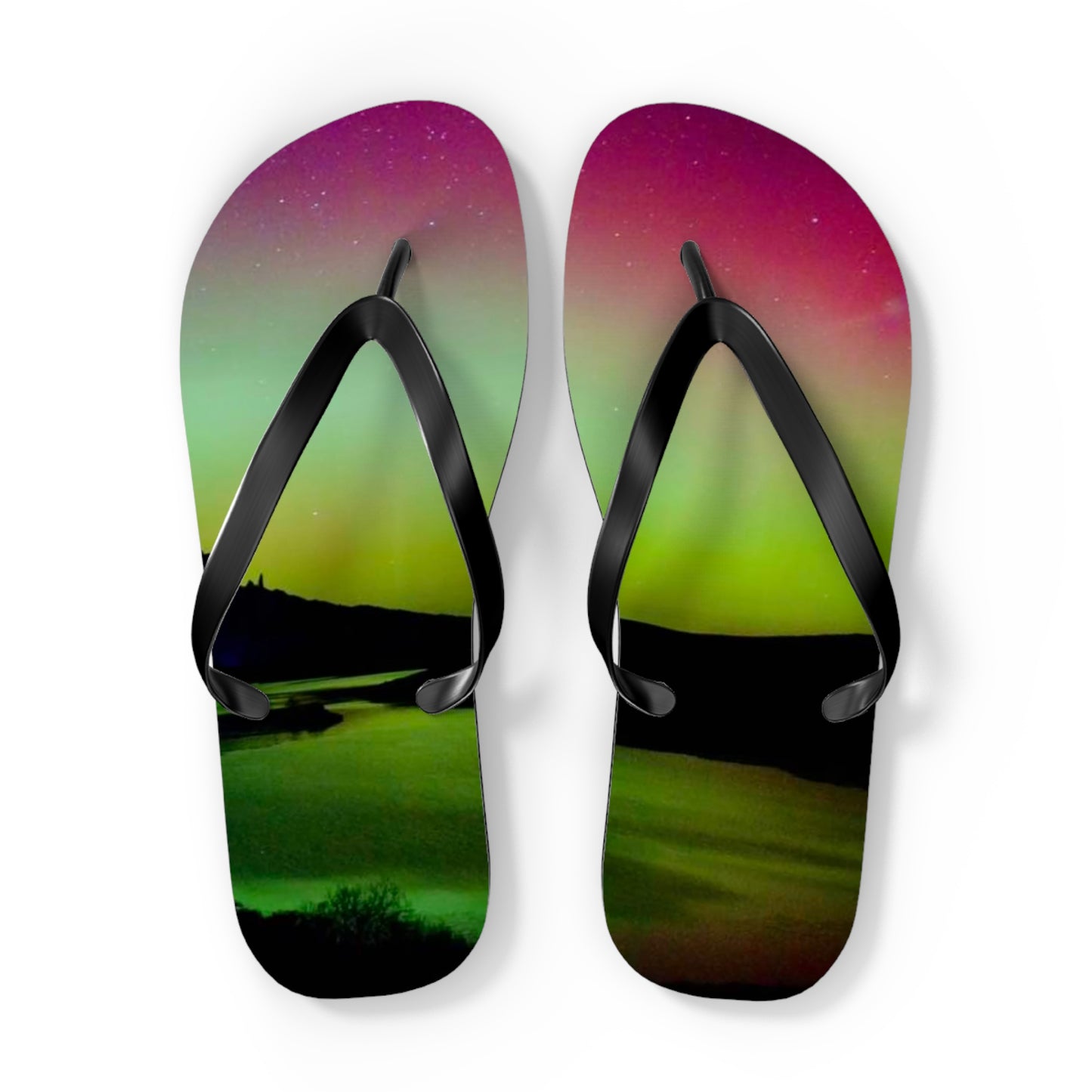 Northern Lights Design - Flip Flops Unisex