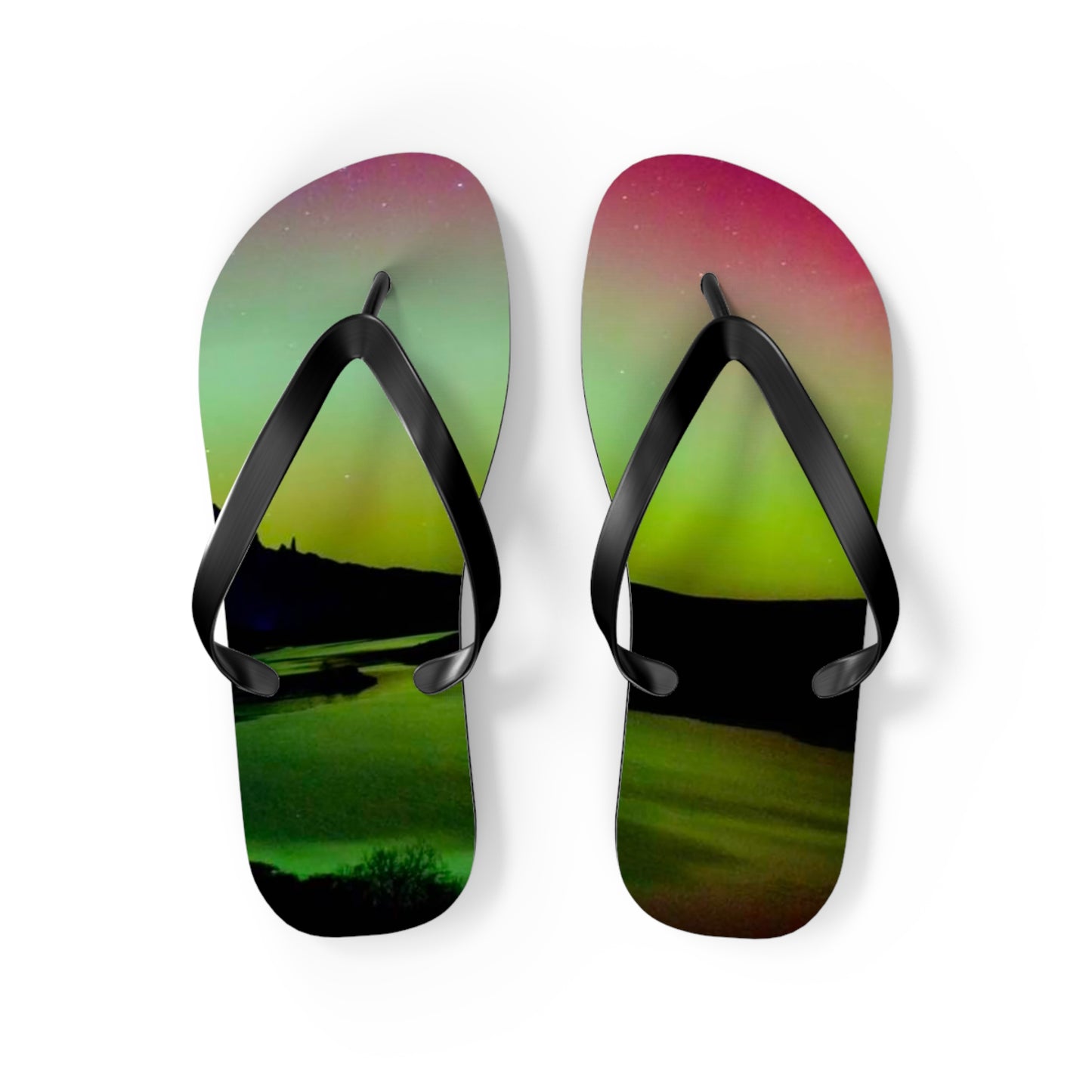 Northern Lights Design - Flip Flops Unisex