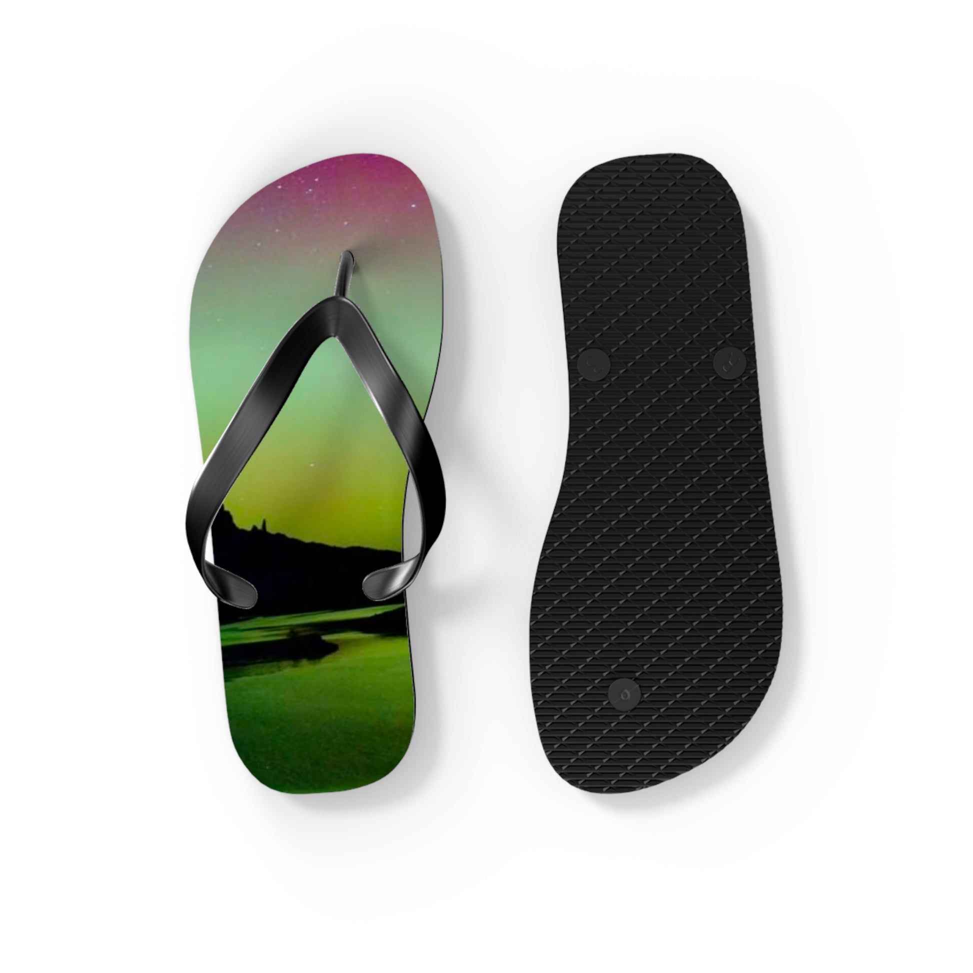 Northern Lights Design - Flip Flops Unisex