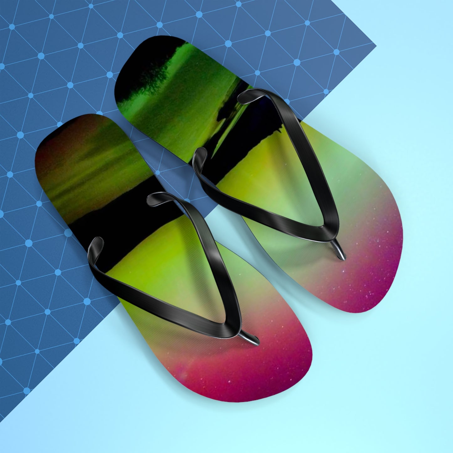 Northern Lights Design - Flip Flops Unisex