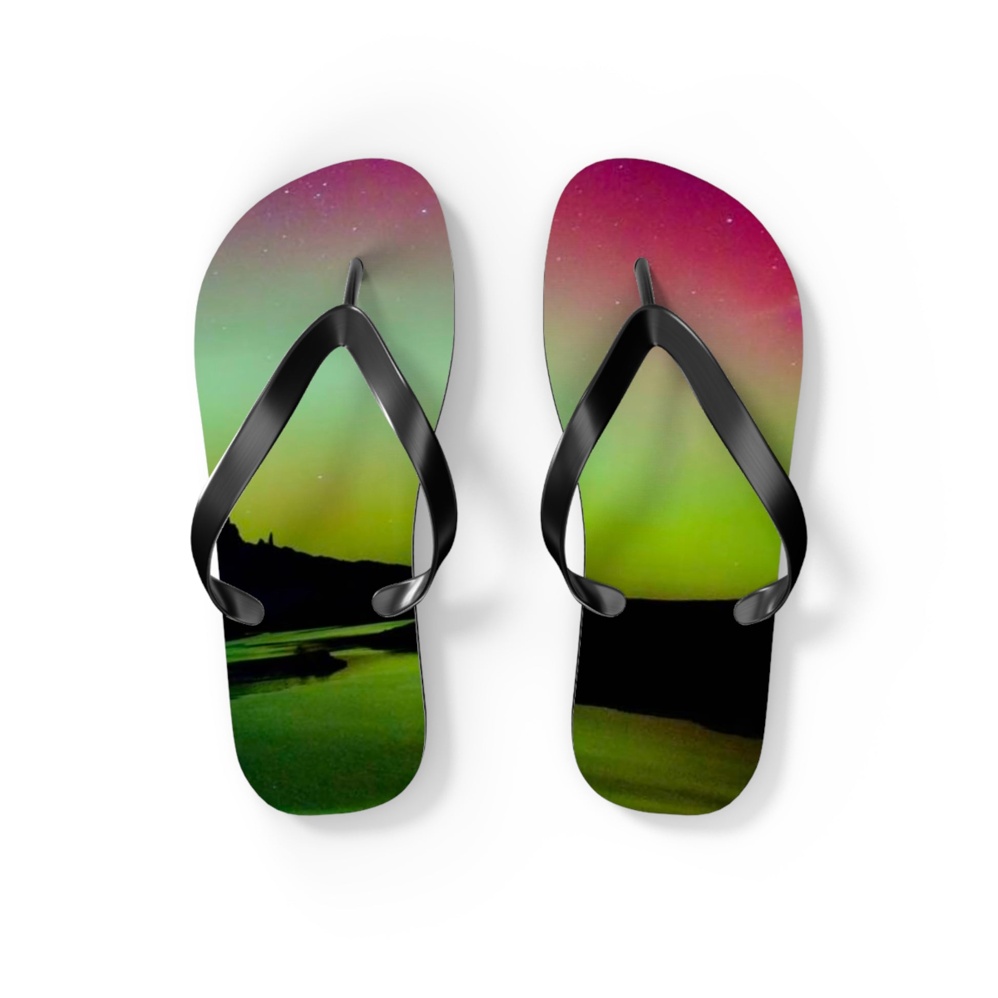 Northern Lights Design - Flip Flops Unisex