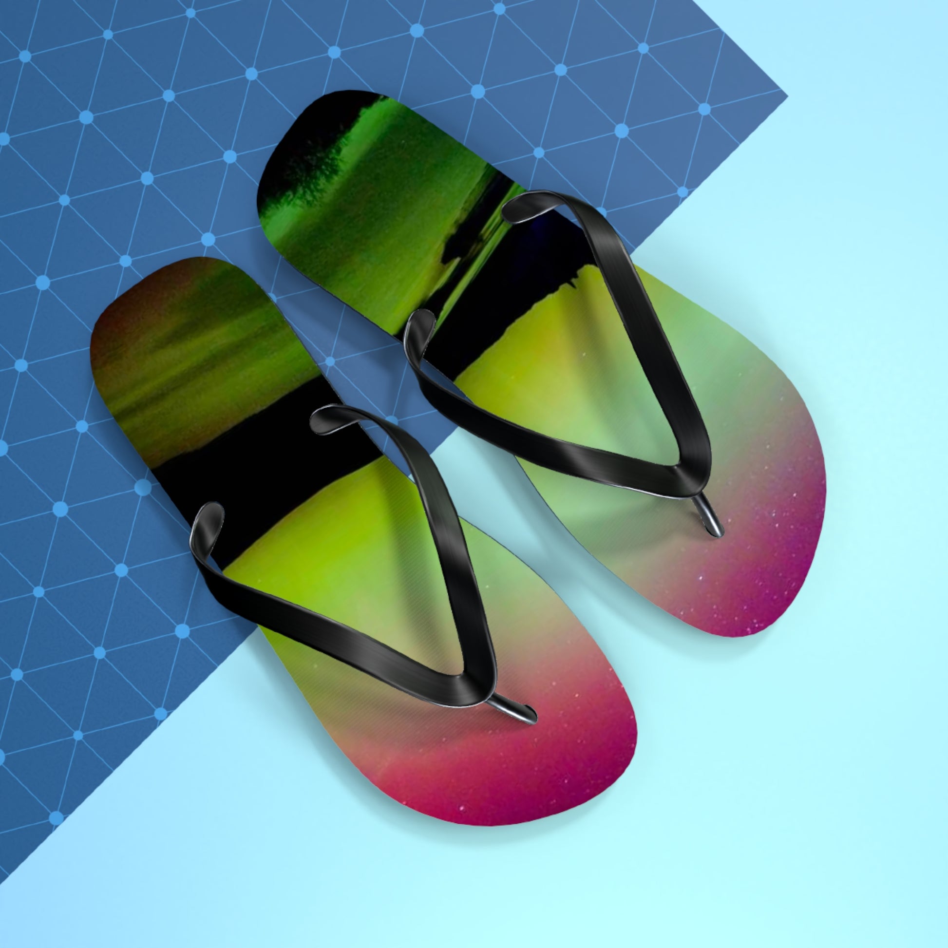 Northern Lights Design - Flip Flops Unisex