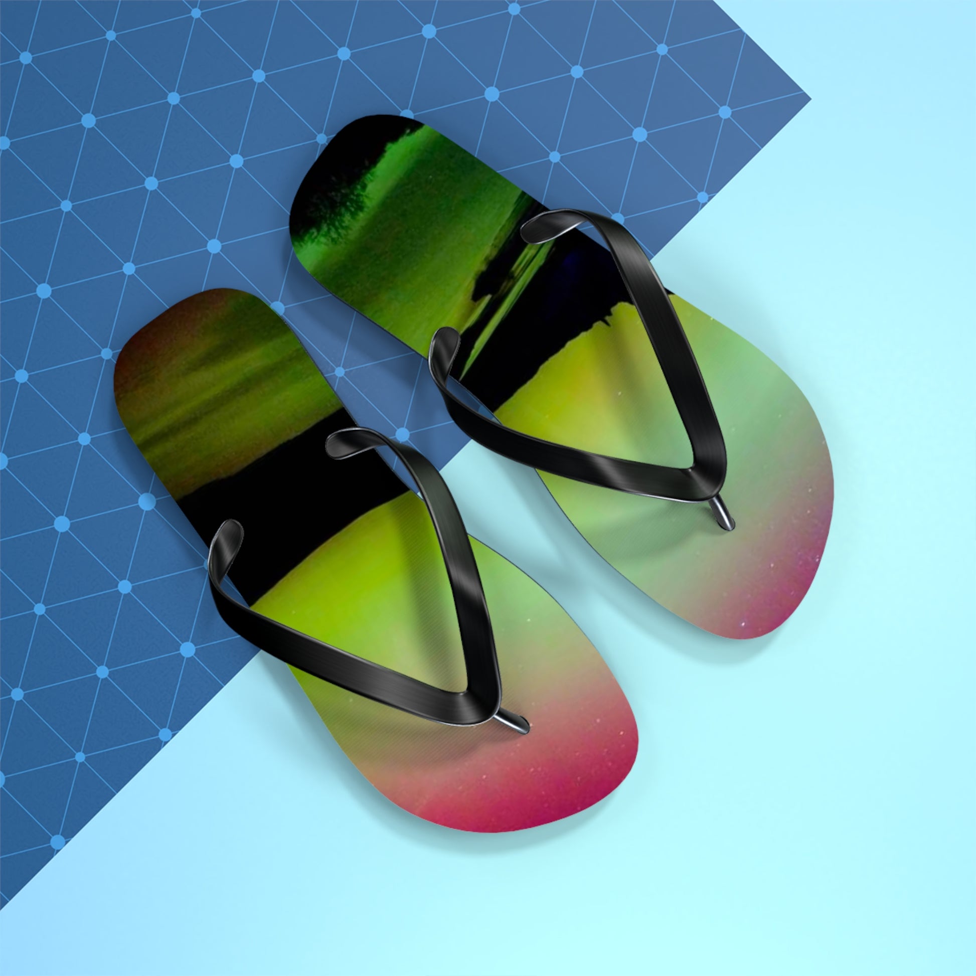 Northern Lights Design - Flip Flops Unisex