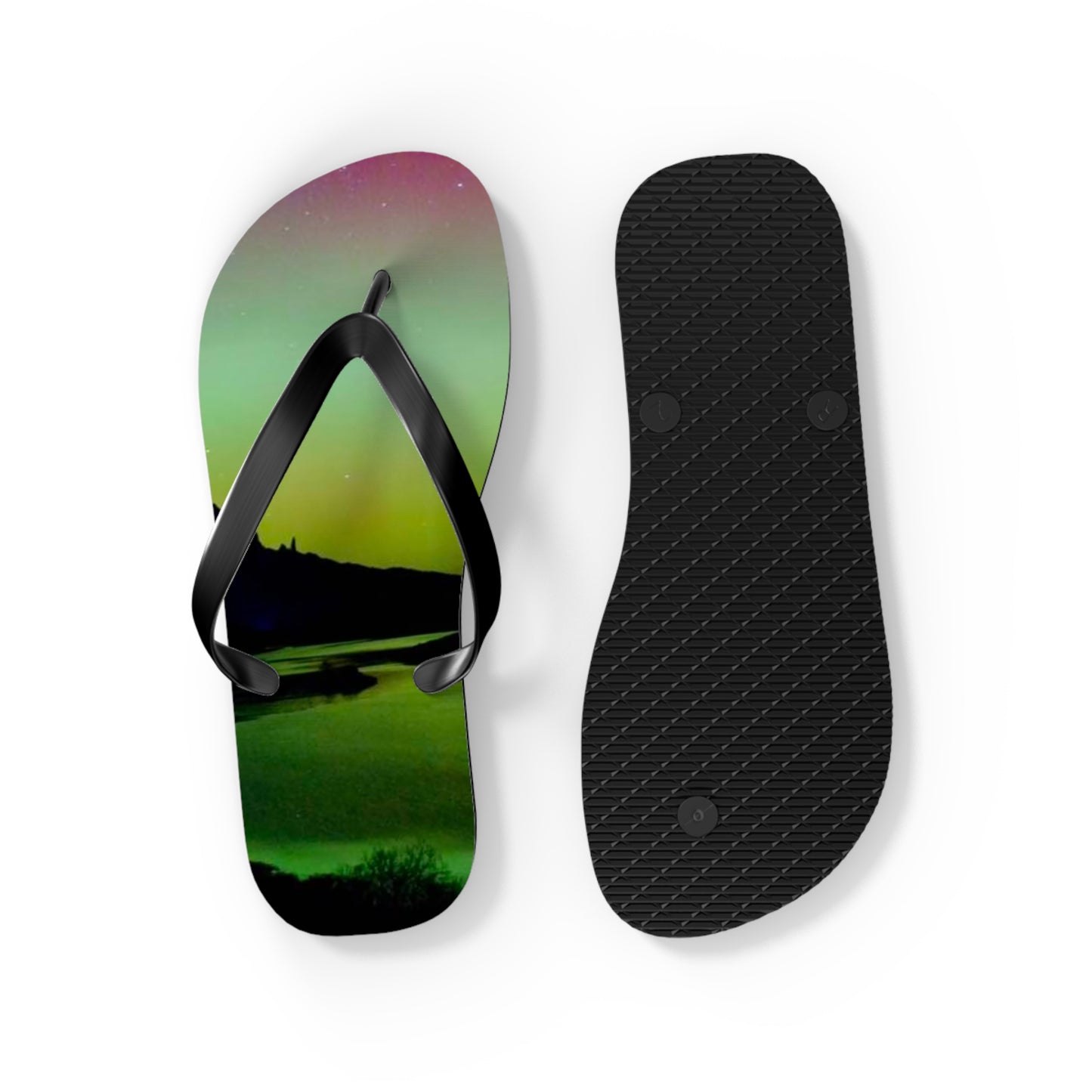 Northern Lights Design - Flip Flops Unisex