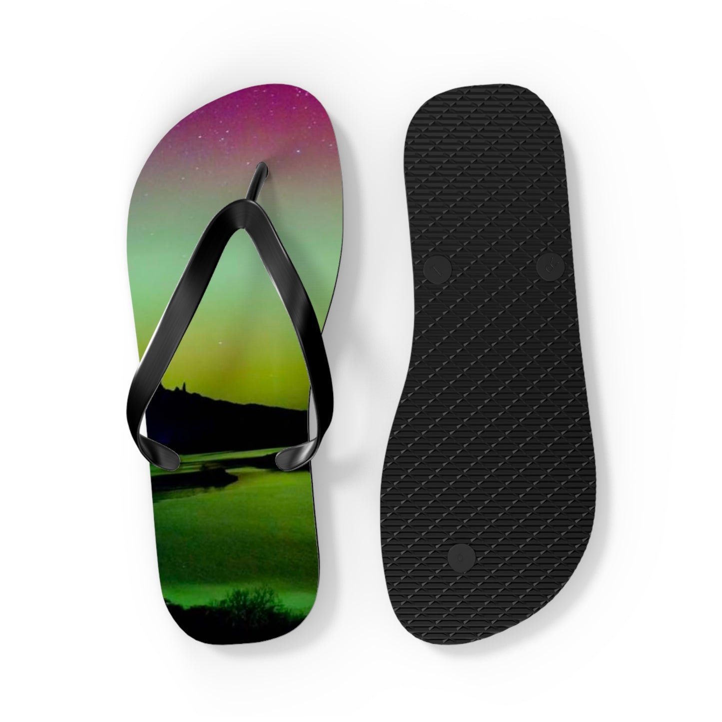 Northern Lights Design - Flip Flops Unisex