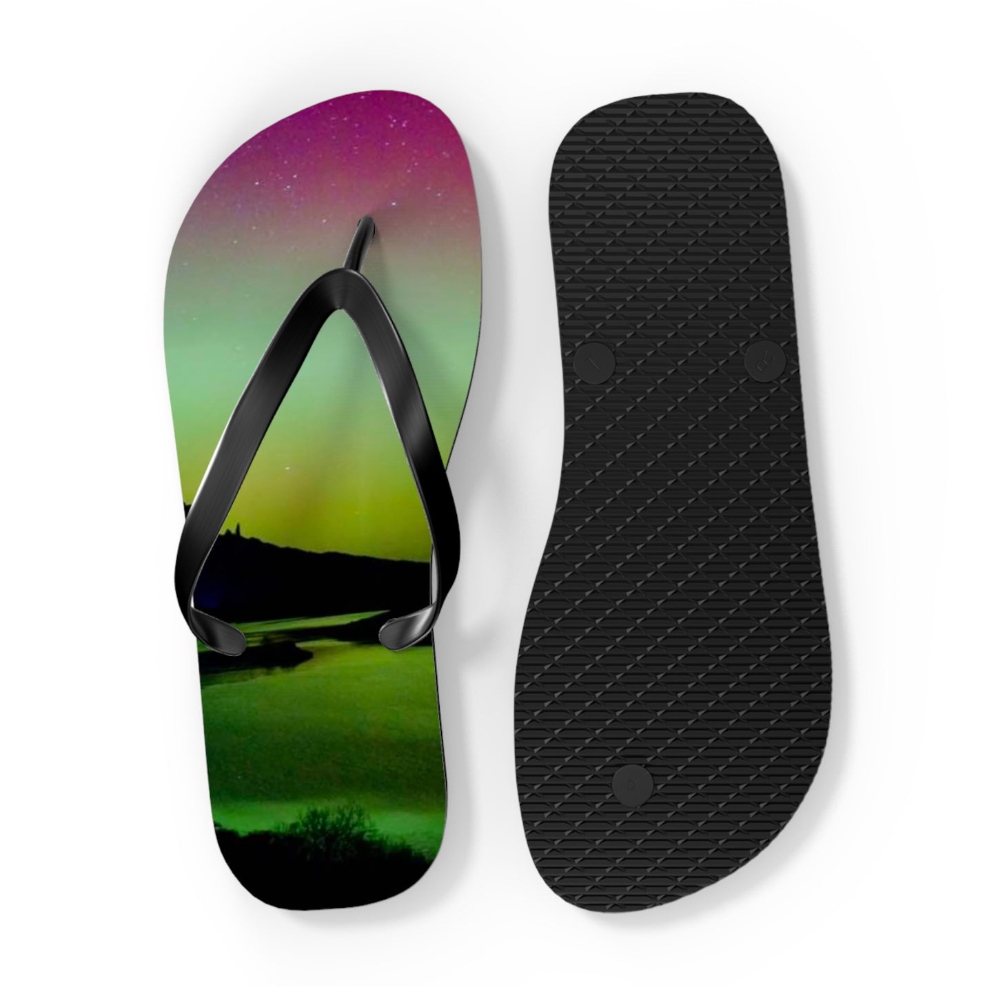 Northern Lights Design - Flip Flops Unisex