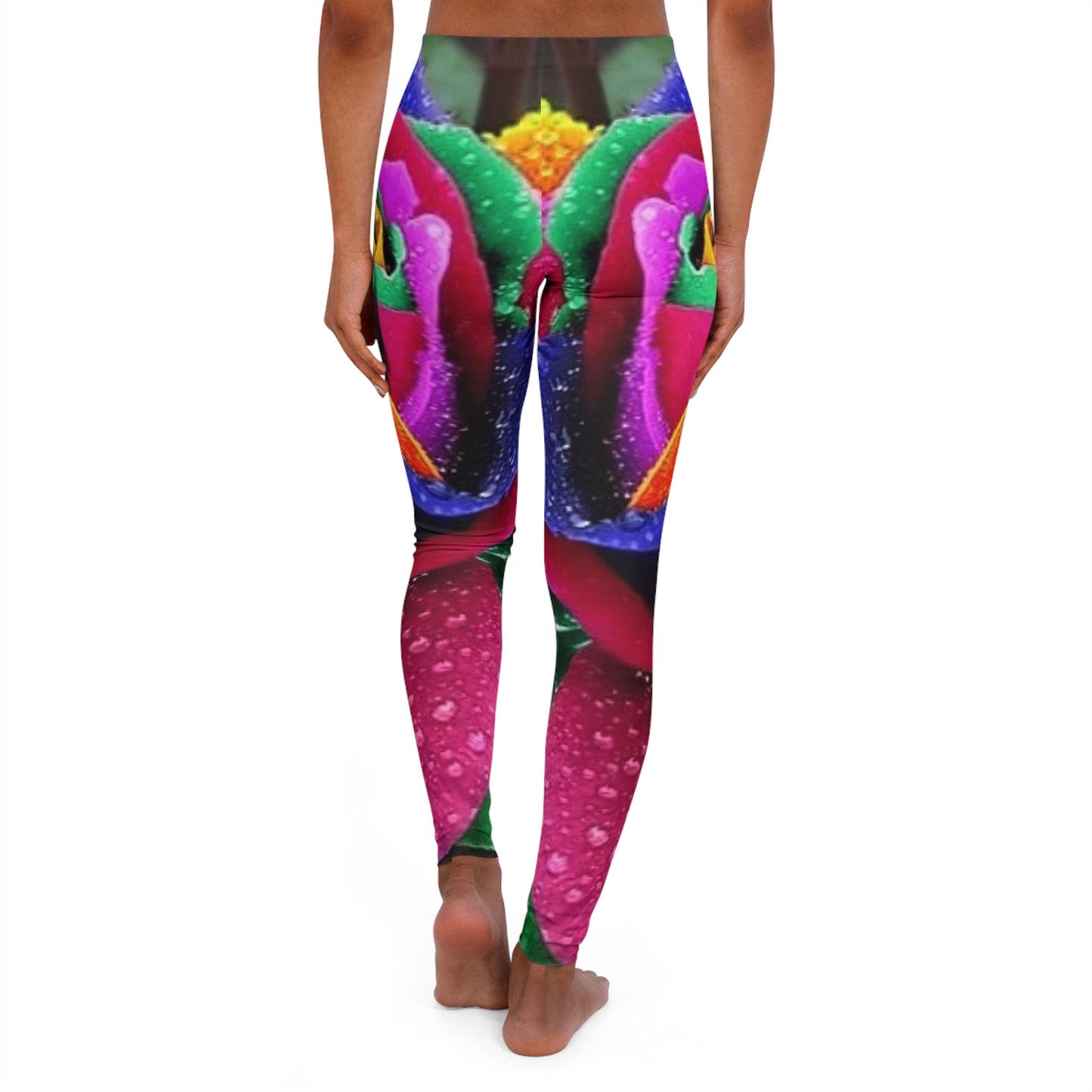 Womens leggings Rainbow Rose design