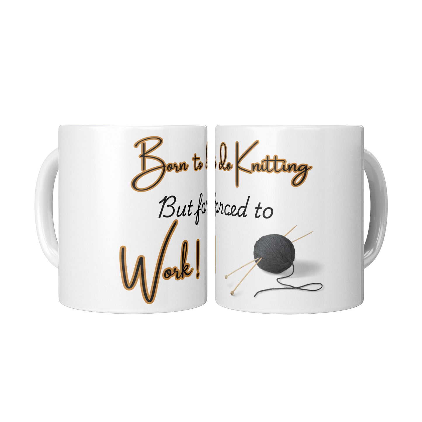 Born to do Knitting Mug, Knitter Gift for Her, Knitting Lover Coffee Cup, Cute Knit Tea Mug, Knit Enthusiast Present, Knit Pattern Crafters