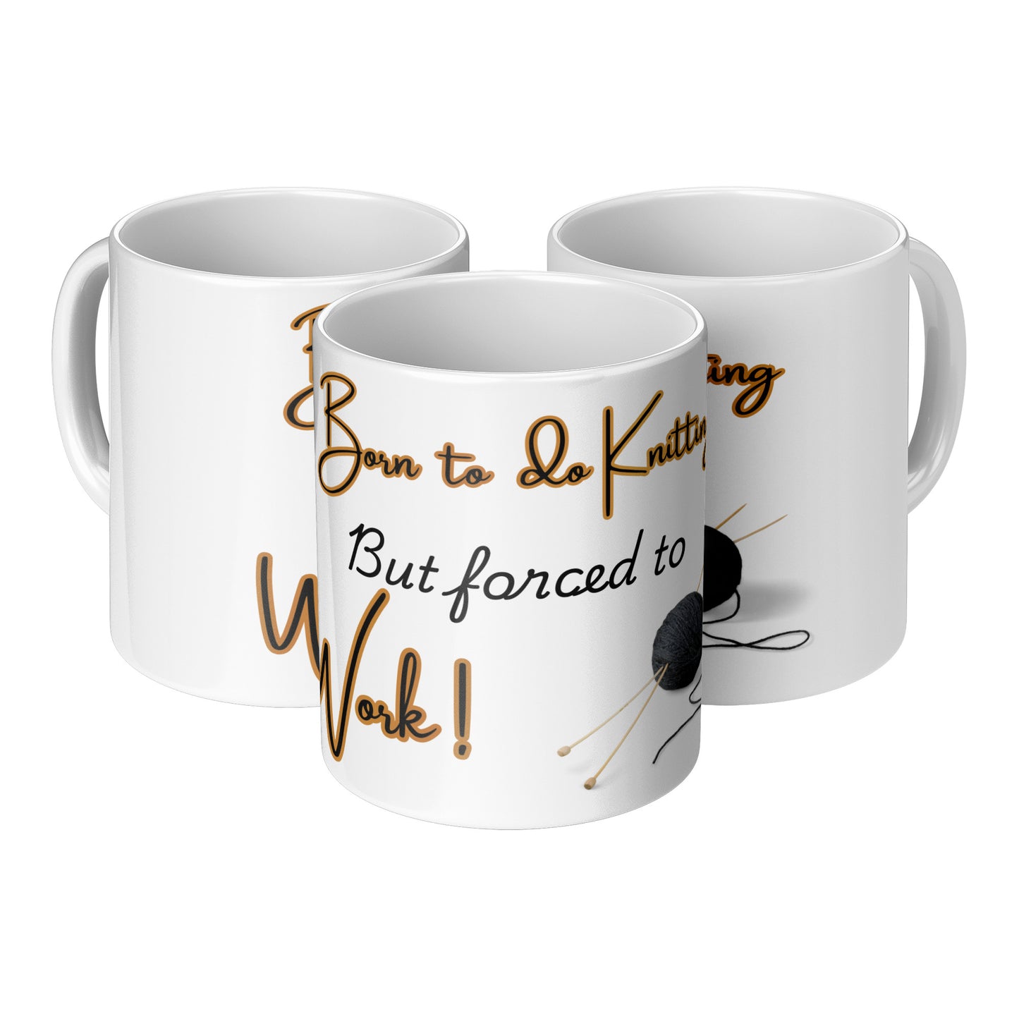 Born to do Knitting Mug, Knitter Gift for Her, Knitting Lover Coffee Cup, Cute Knit Tea Mug, Knit Enthusiast Present, Knit Pattern Crafters