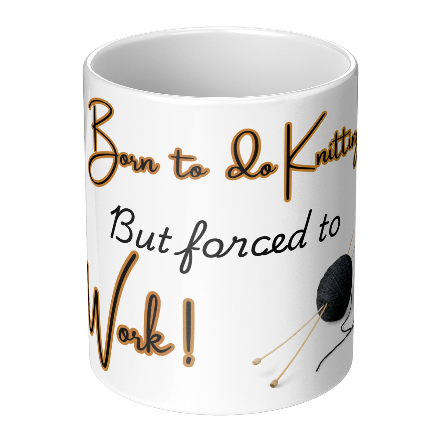 Born to do Knitting Mug, Knitter Gift for Her, Knitting Lover Coffee Cup, Cute Knit Tea Mug, Knit Enthusiast Present, Knit Pattern Crafters