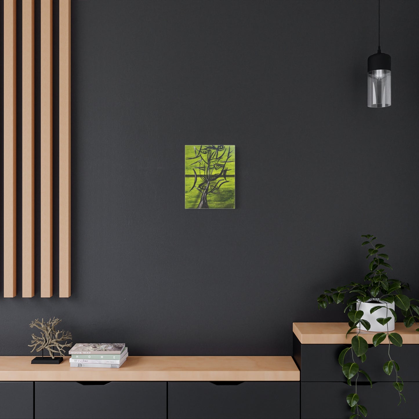 The Watching Elm ,Canvas Print - Abstract Tree Art for Contemporary Wall Decor