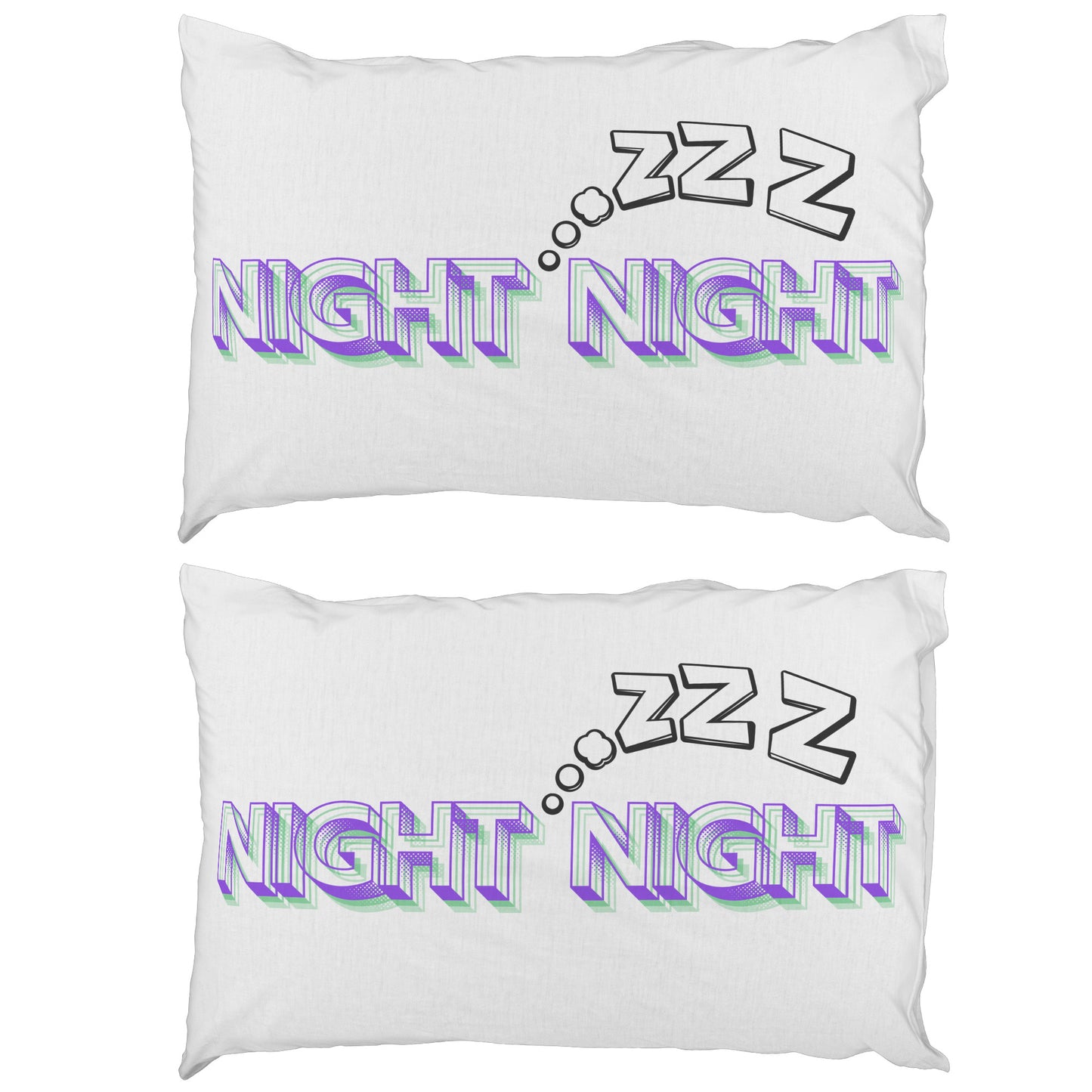 Night Night Microfiber Pillowcase, Sweet Dreams Bedding, Cozy Sleep Pillow Cover, Bedroom Decor Accent, Gift for Her,
