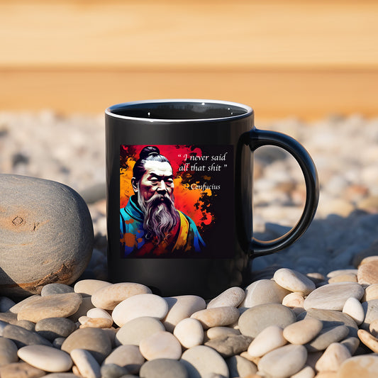 I never said all that shit - Confucius black Mug