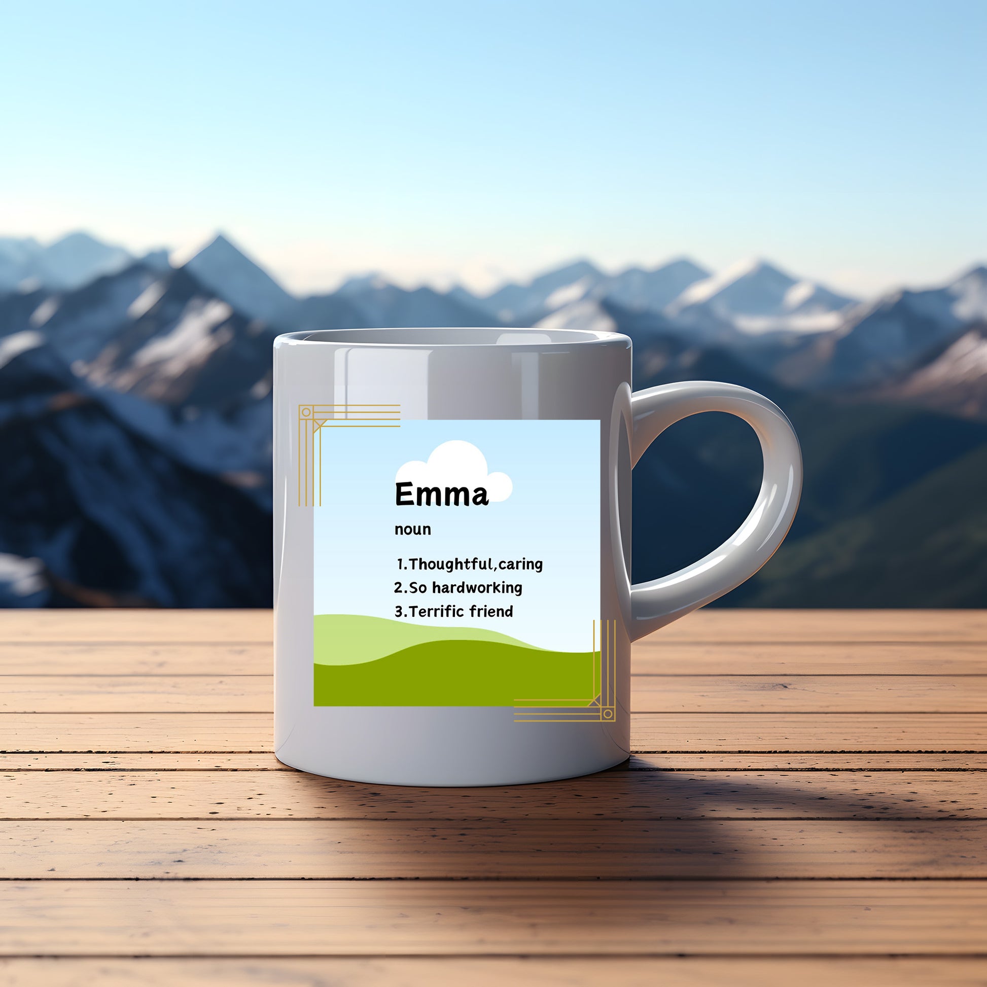 Emma Named Mug, Ceramic White Mug,