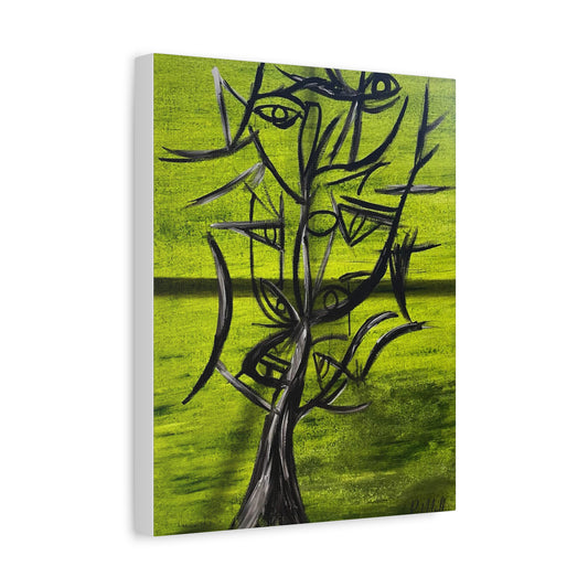 The Watching Elm ,Canvas Print - Abstract Tree Art for Contemporary Wall Decor