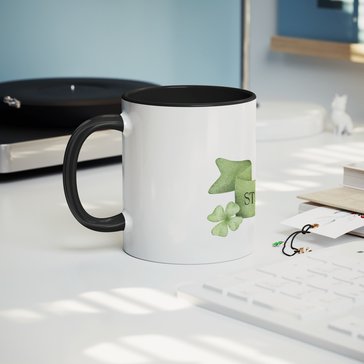 St_Patricks_Day_Mug_Mug_Lifestyle_Record_Player_Mockup.png