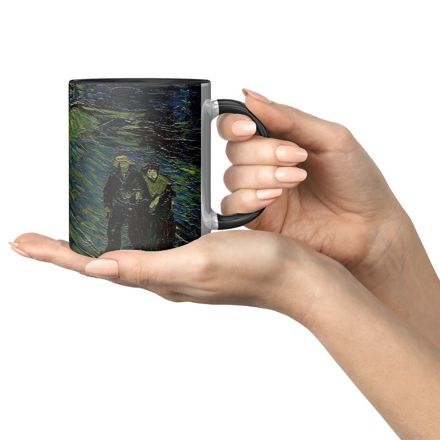 Starry Night Van Gogh Mug, Two-Tone Coffee Cup, Art Lover Gift, Unique Kitchen Decor, 11oz Ceramic Tea Mug, Astronomy Theme Drinkware