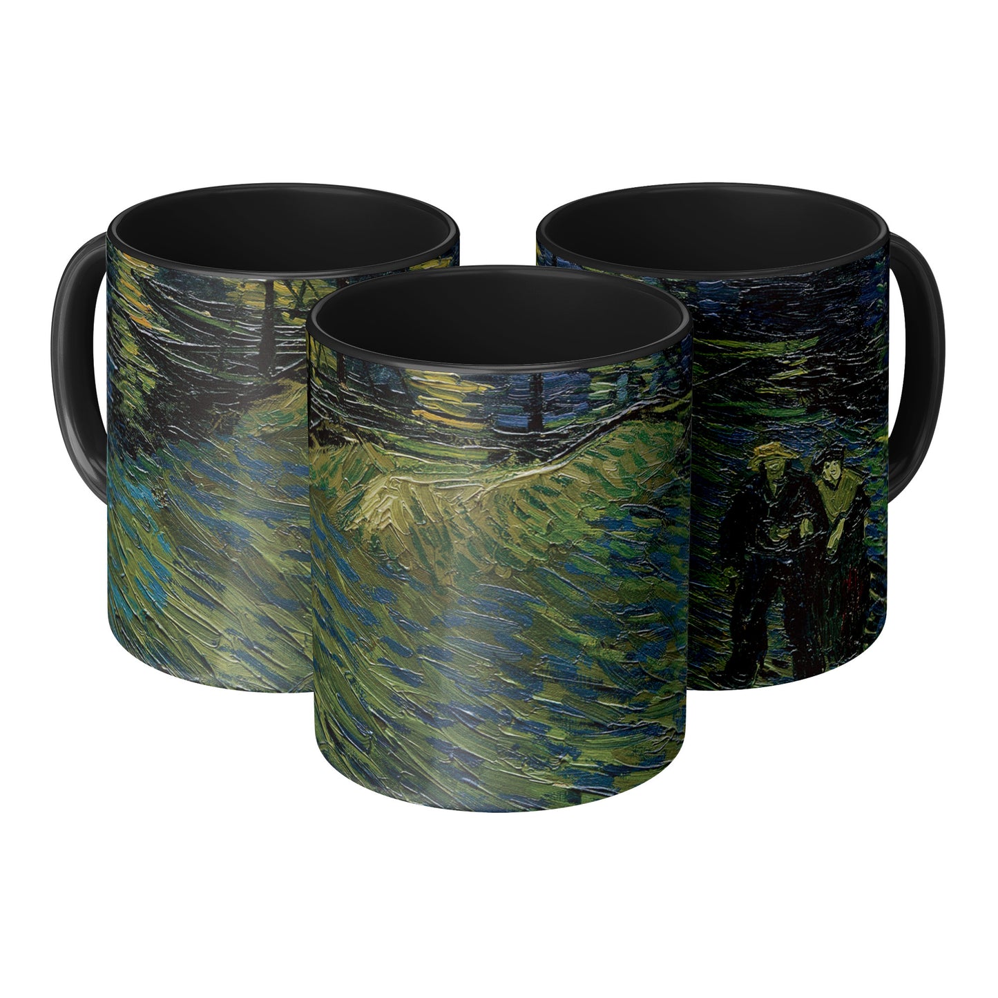 Starry Night Van Gogh Mug, Two-Tone Coffee Cup, Art Lover Gift, Unique Kitchen Decor, 11oz Ceramic Tea Mug, Astronomy Theme Drinkware
