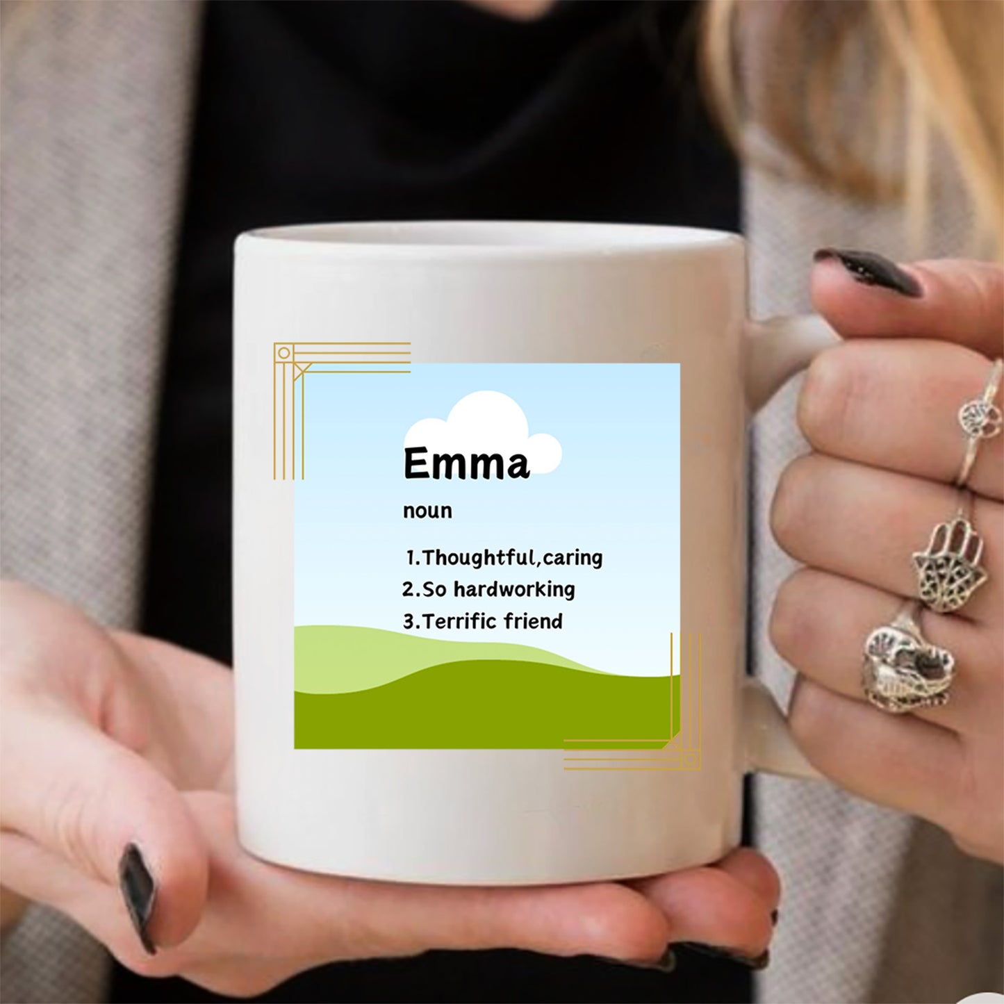 Emma Named Mug, Ceramic White Mug,