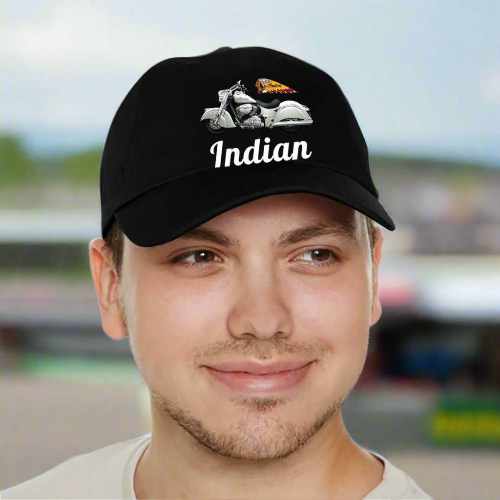 Classic Indian Motorcycle  Baseball Cap. gift for dad,