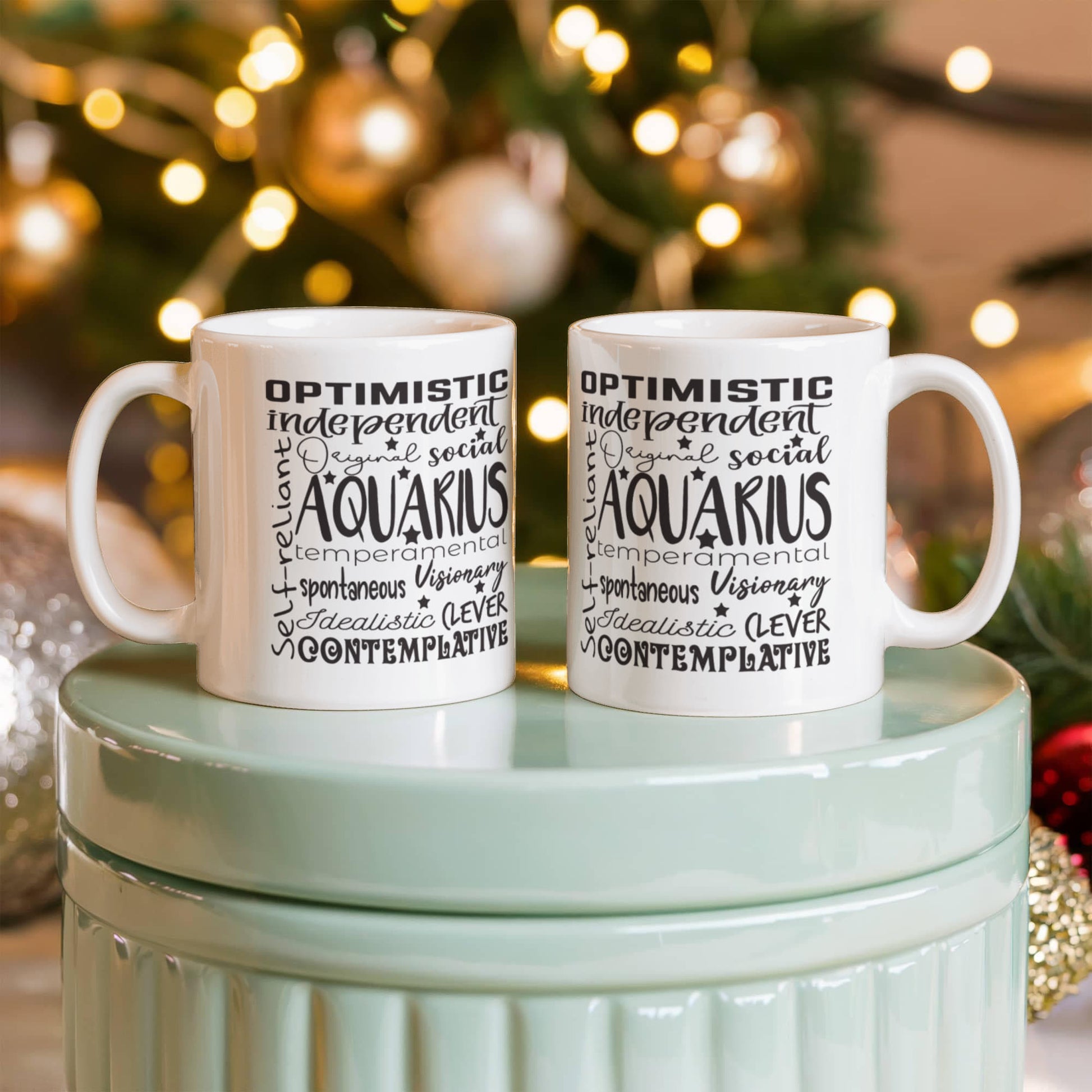 Aquarius Star Sign Zodiac Mug - 11oz, Astrology Coffee Cup, Horoscope Tea Mug, Constellation Birthday Gift, Celestial Drink ware