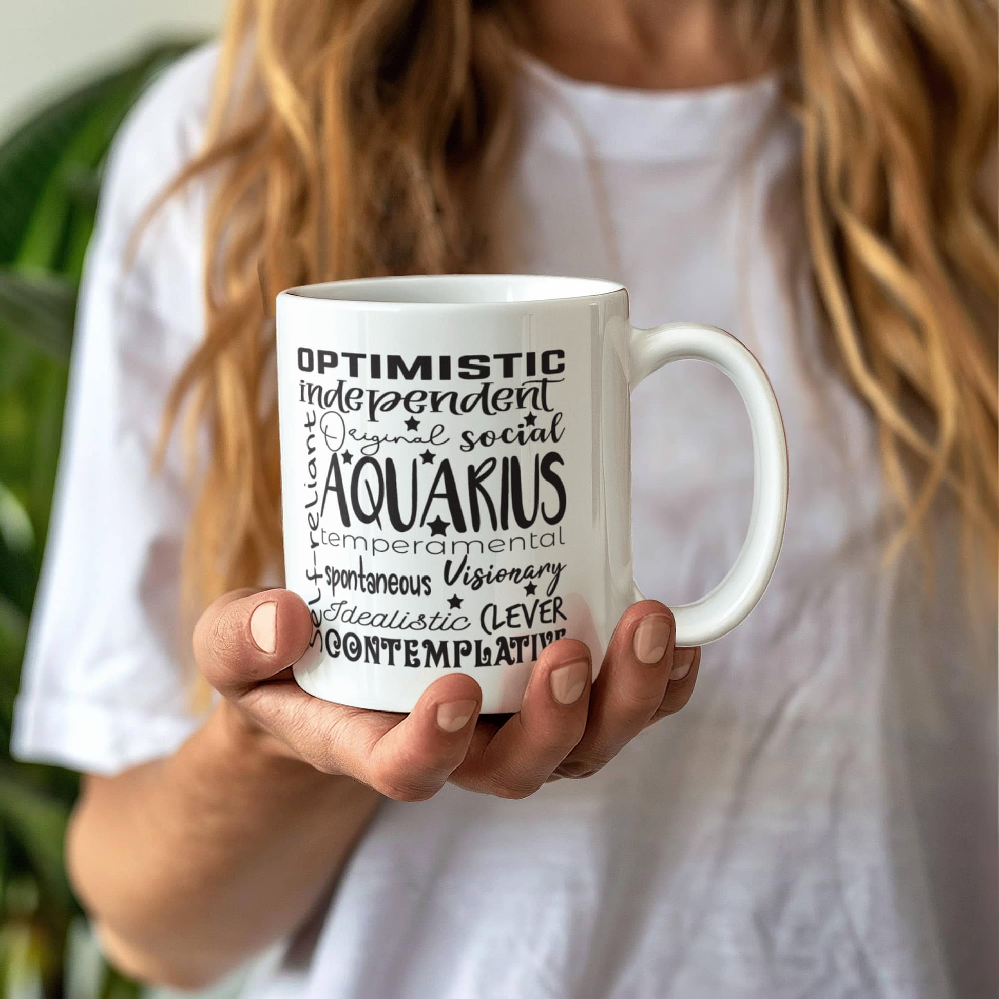 Aquarius Star Sign Zodiac Mug - 11oz, Astrology Coffee Cup, Horoscope Tea Mug, Constellation Birthday Gift, Celestial Drink ware