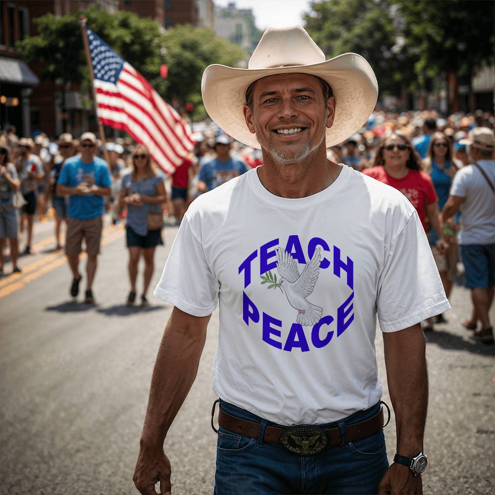 Teach Peace Unisex T Shirt Inspirational Gift, Positive Quote