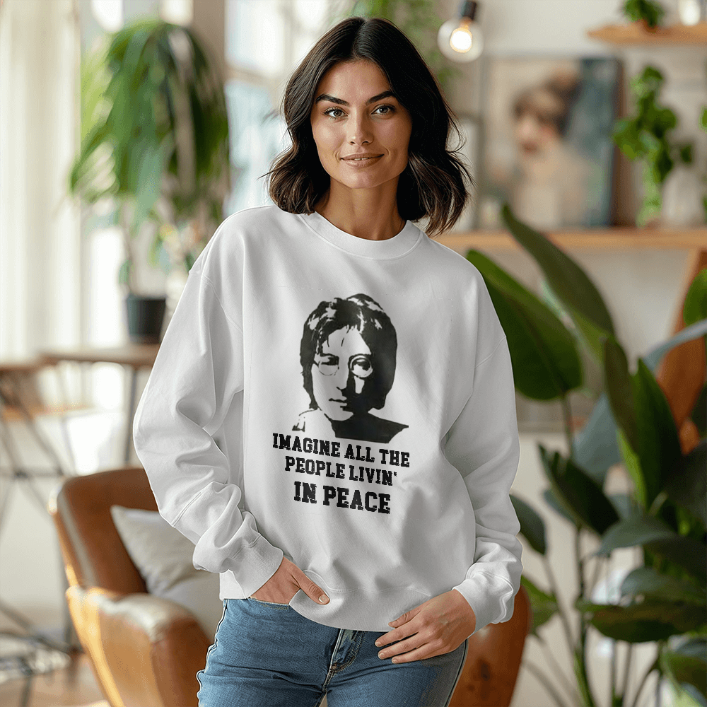 Imagine all the the People Livin in Peace Sweatshirt