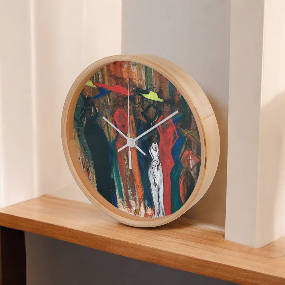 Wall Clock featuring The Crowd from The Mad Diva Collection