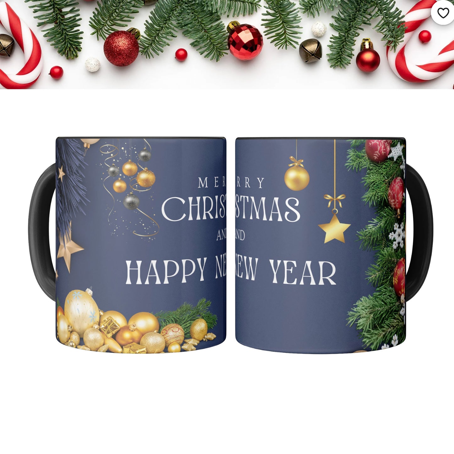 Merry Christmas and Happy New Year Mug