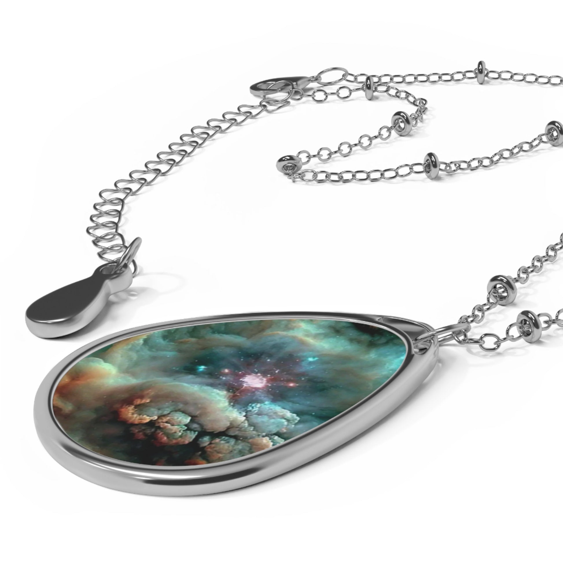 Earth The Apocalypse  Oval Necklace