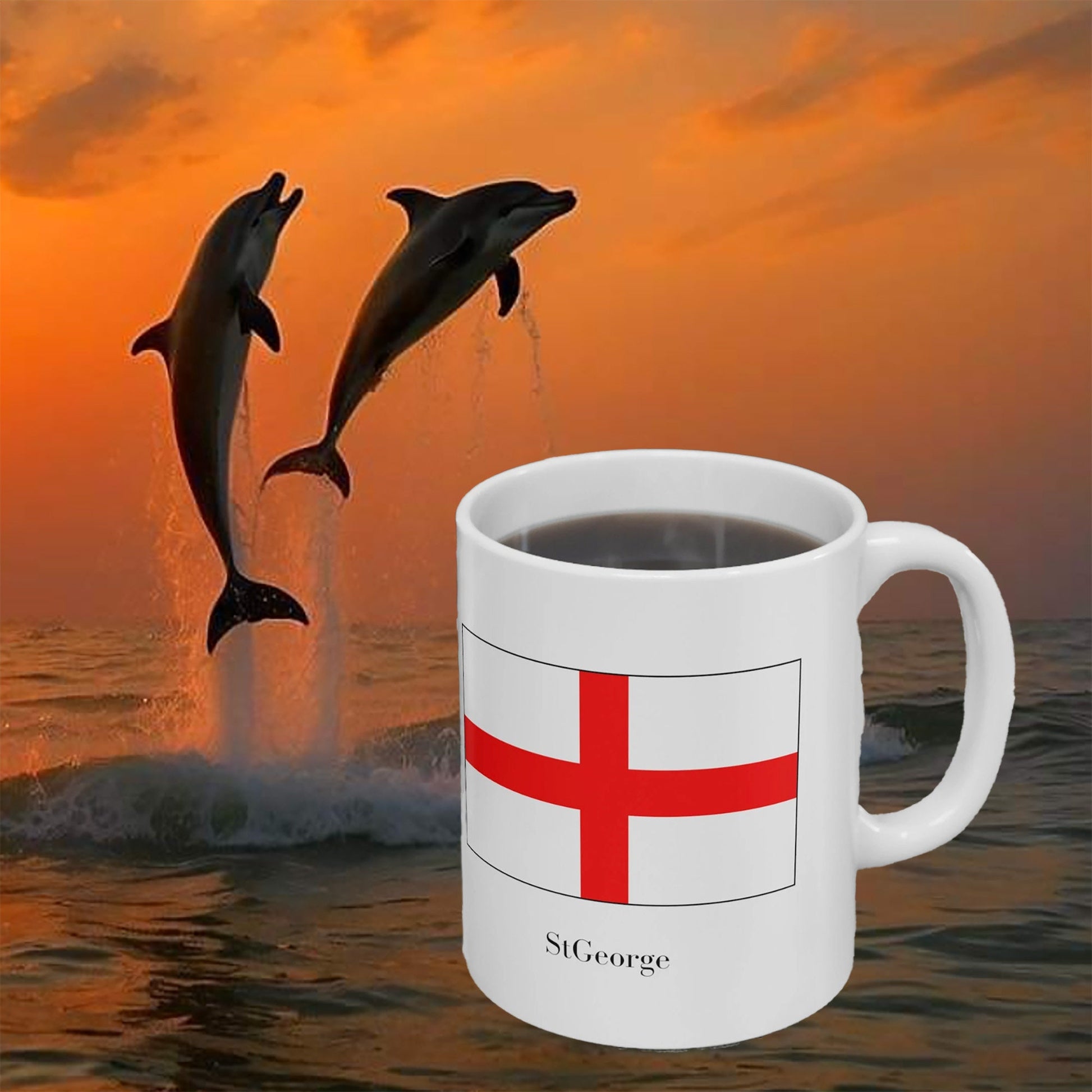 St George Ceramic Coffee Mug  11oz, St George English Flag