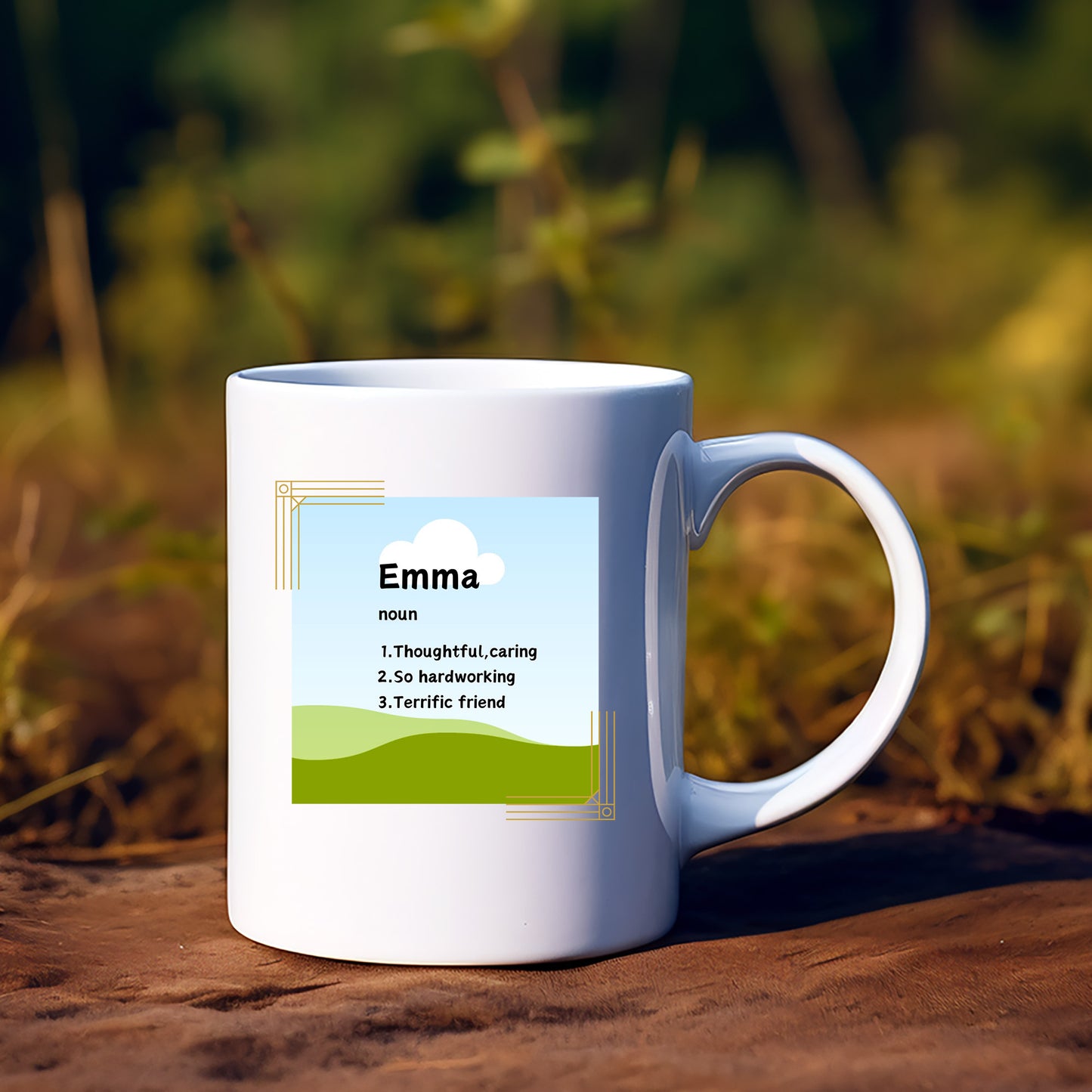 Emma Named Mug, Ceramic White Mug,