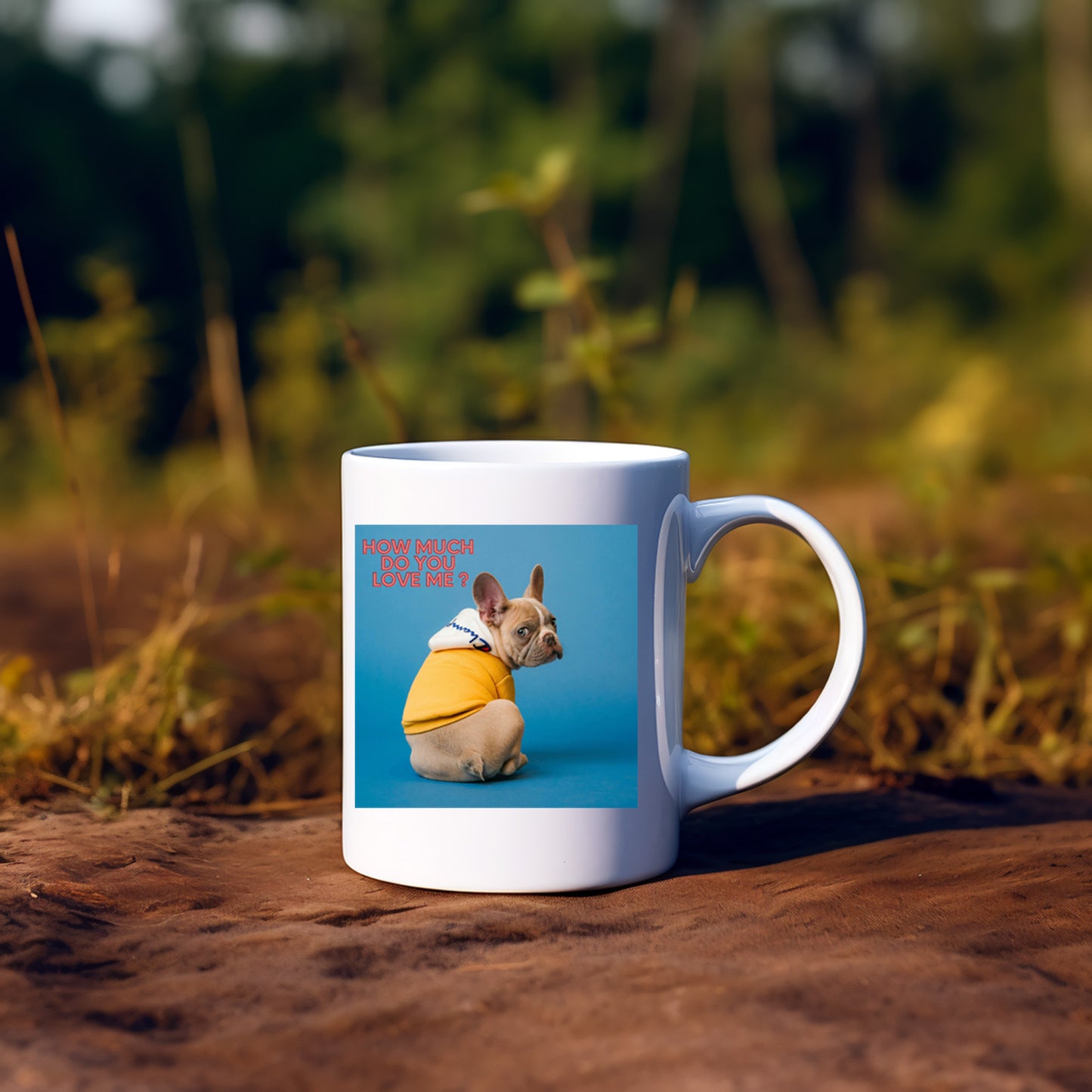 How much do you love me ? French Bulldog Mug